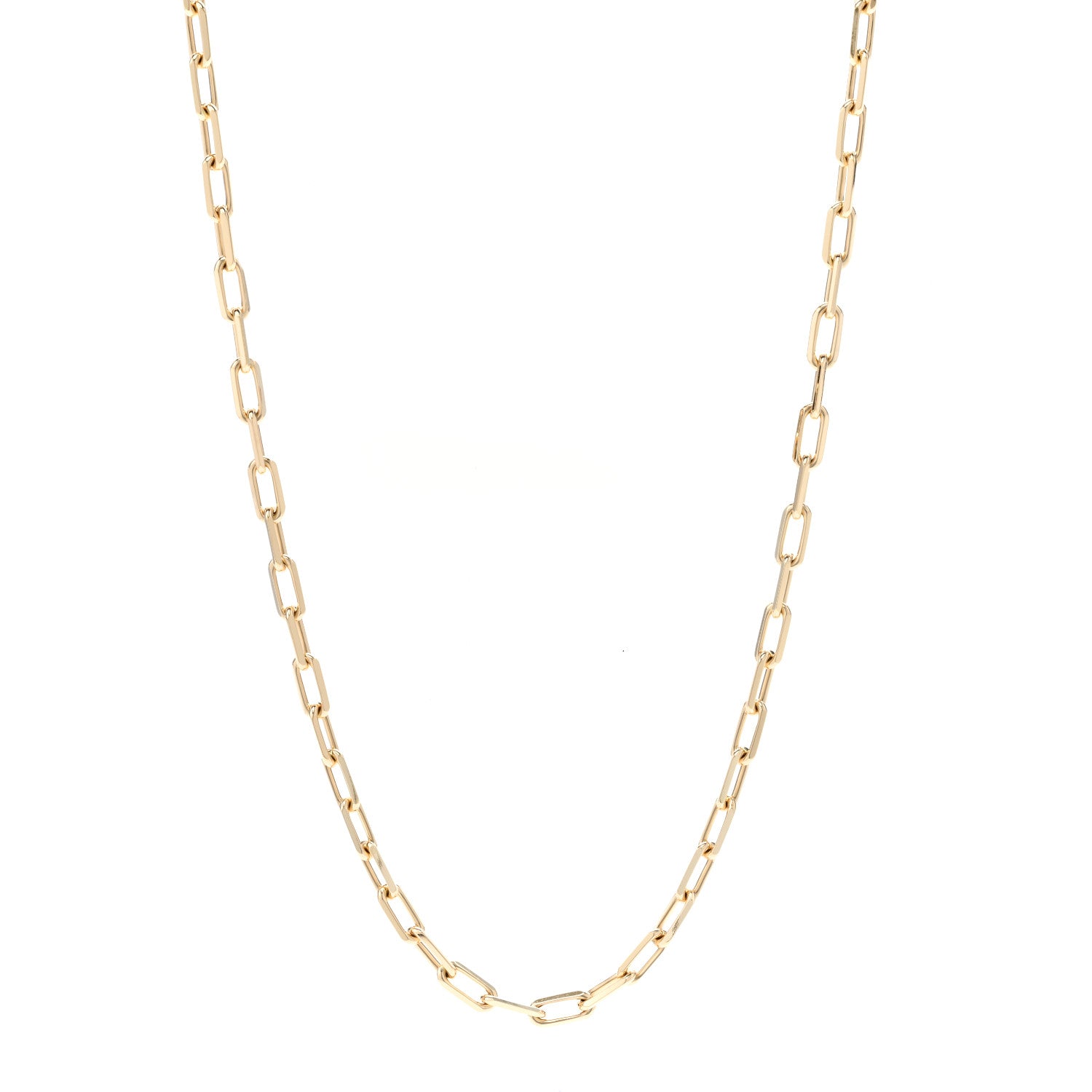 18K Yellow Gold SM Santos De Cartier Link Necklace