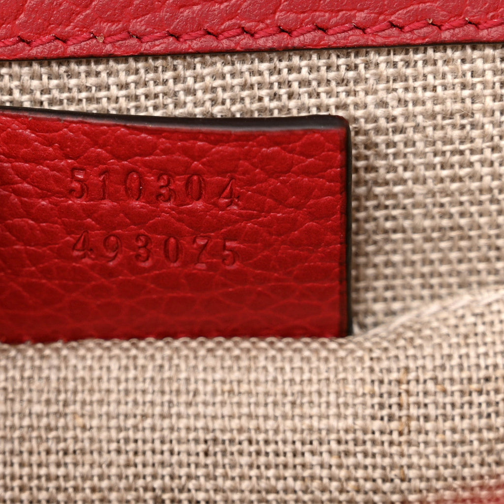 Dollar Calfskin Small Interlocking G Shoulder Bag Red