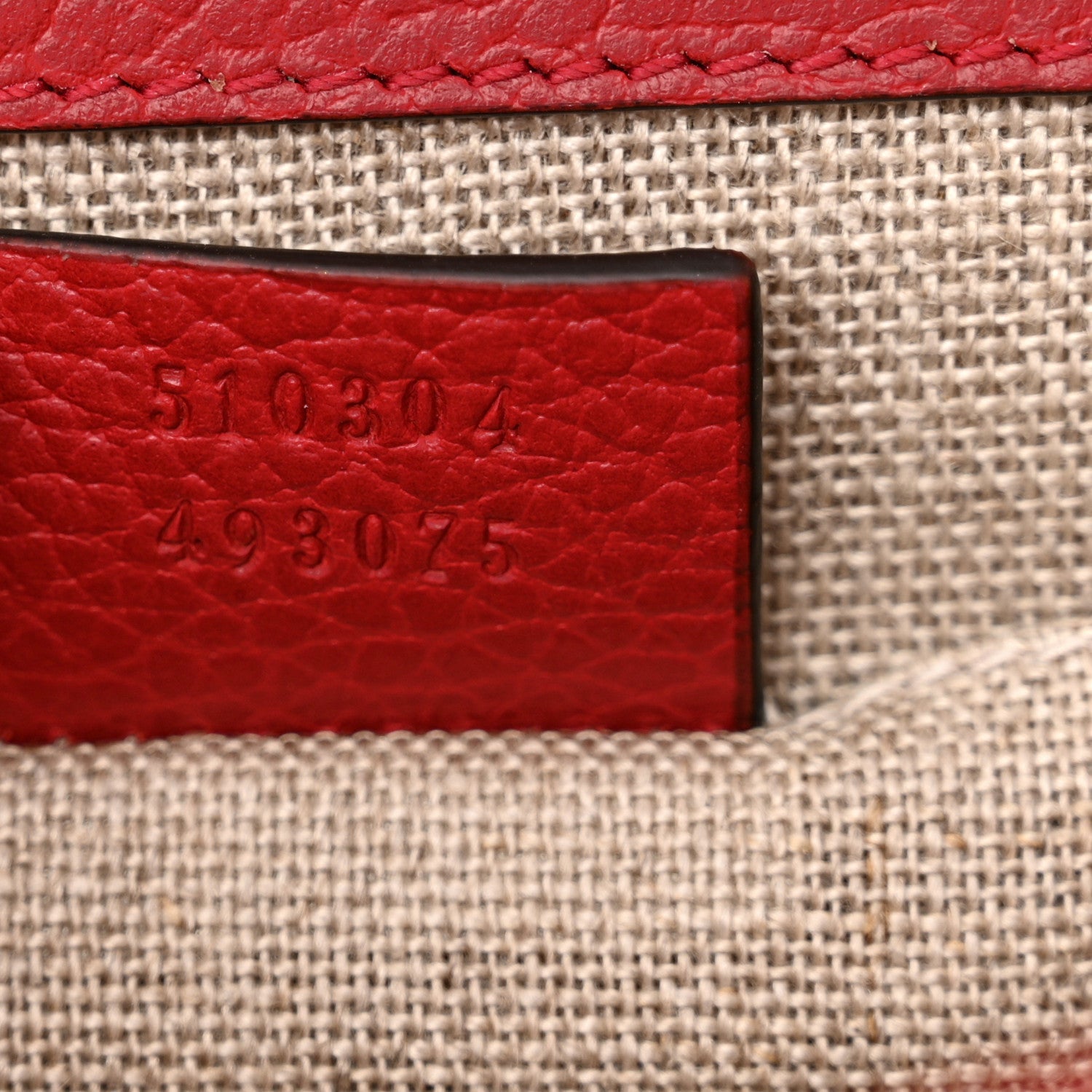 Dollar Calfskin Small Interlocking G Shoulder Bag Red