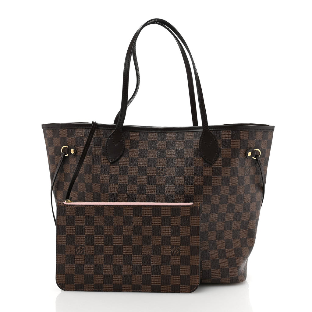 Damier Ebene Neo Neverfull MM Rose Ballerine