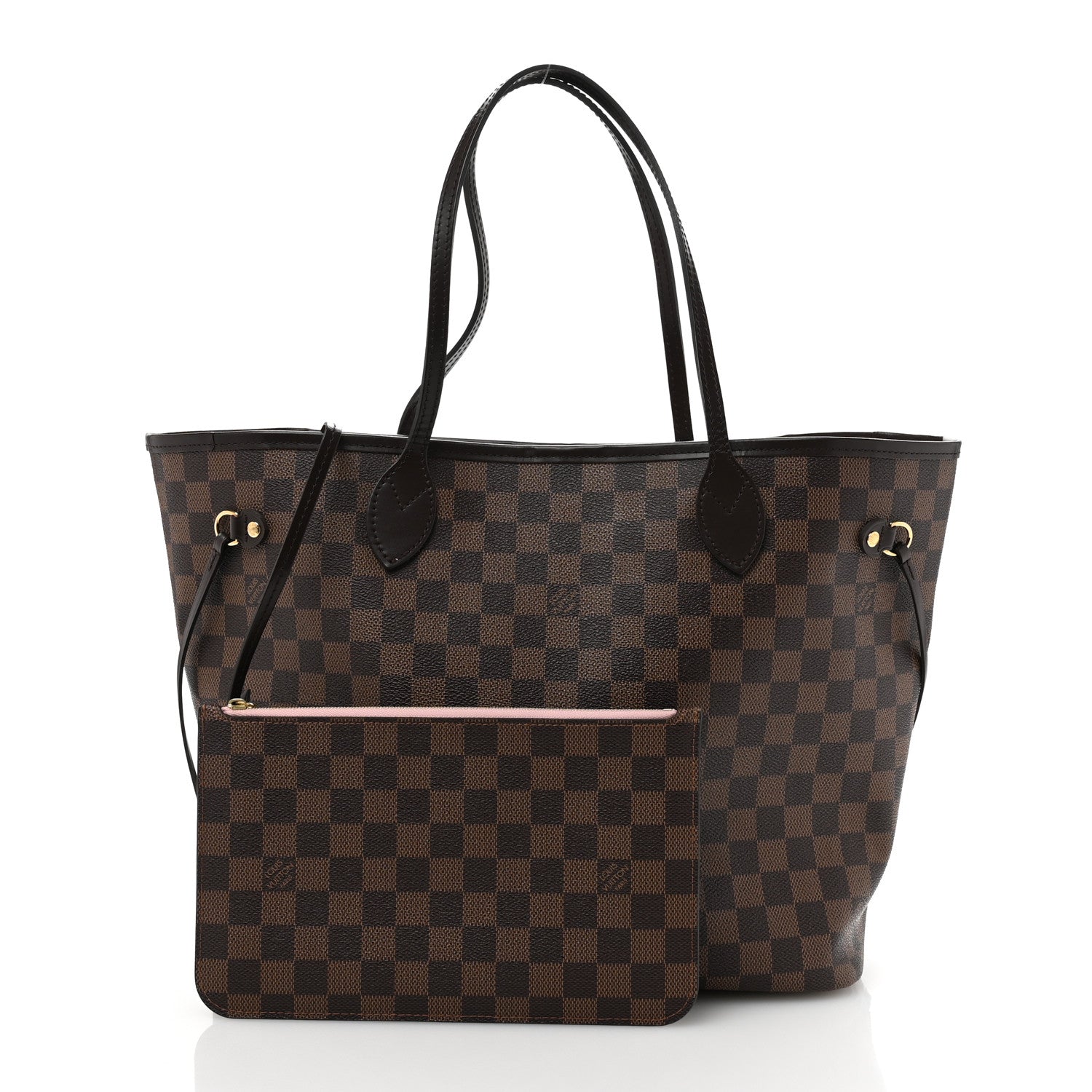 Damier Ebene Neo Neverfull MM Rose Ballerine