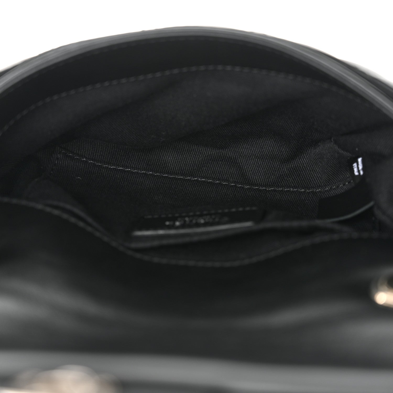 Calfskin Quilted CC Uniform Flap Belt Bag Black