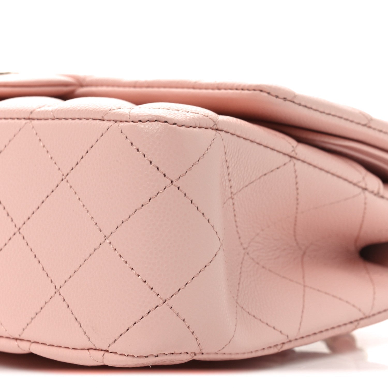 Caviar Quilted Medium Double Flap Light Pink