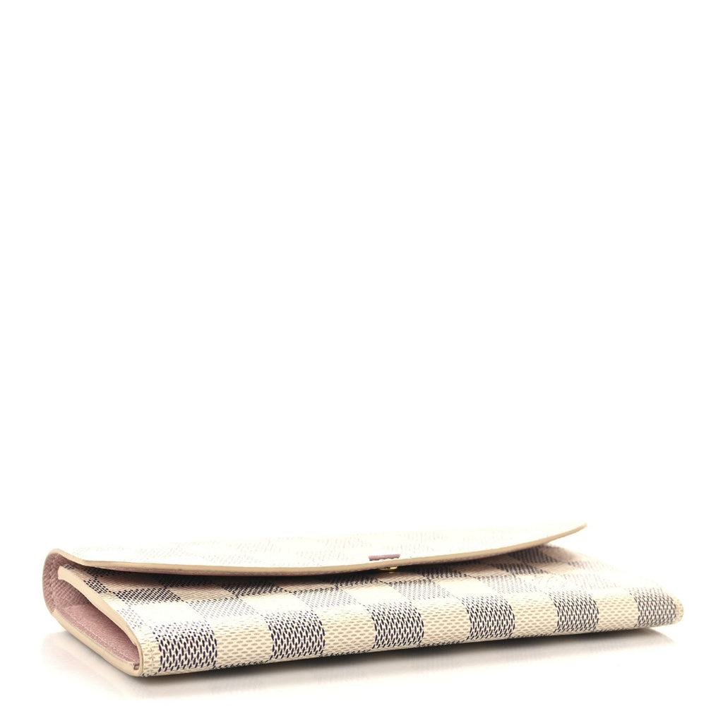 Damier Azur Emilie Wallet Rose Ballerine
