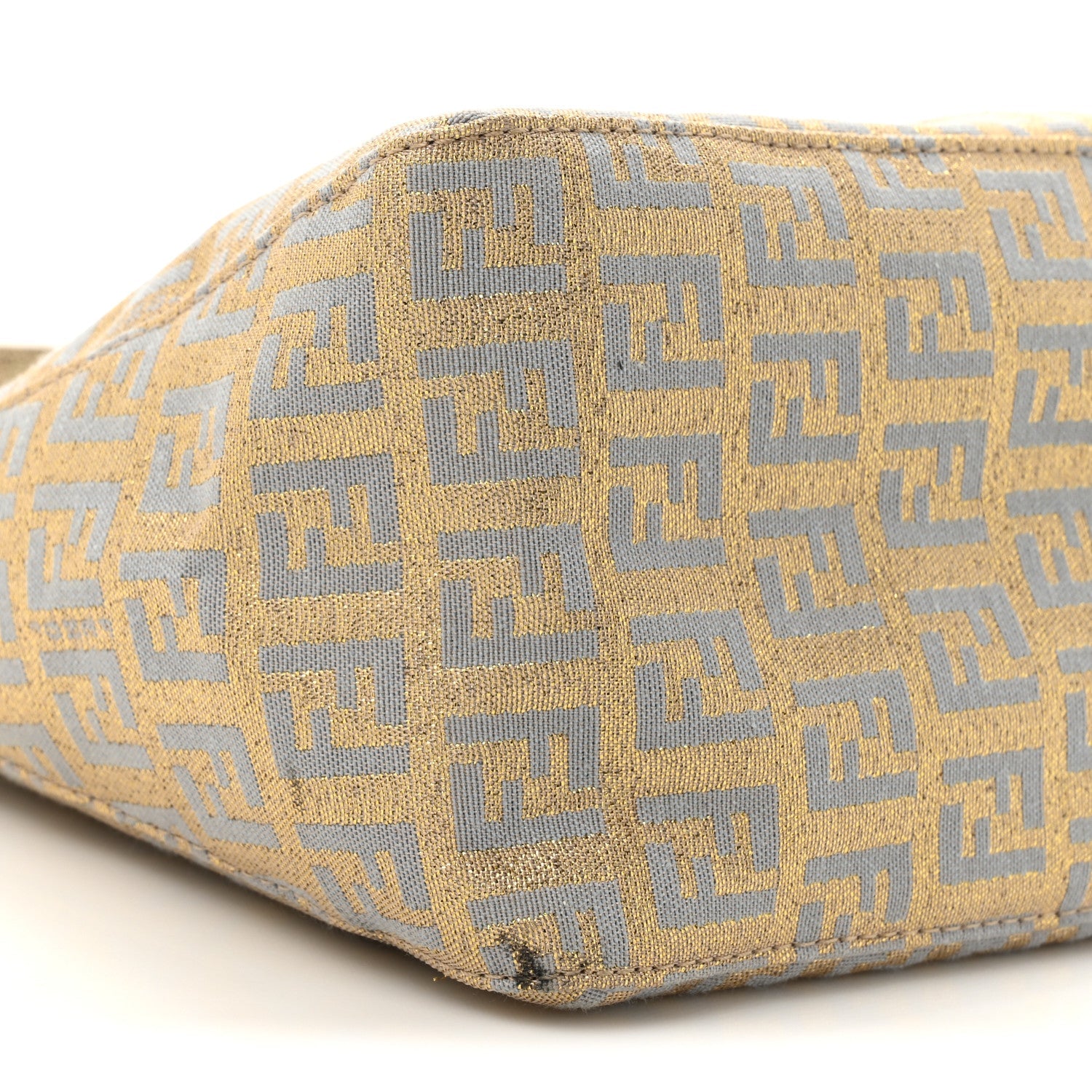 Metallic Jacquard Zucchino Pochette Oro Sabbia