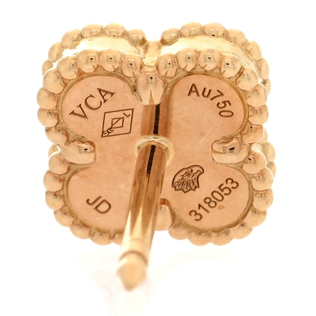 18K Yellow Gold Mother of Pearl Sweet Alhambra Earrings