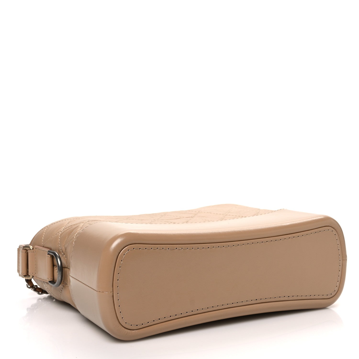 Aged Calfskin Quilted New Medium Gabrielle Hobo Beige