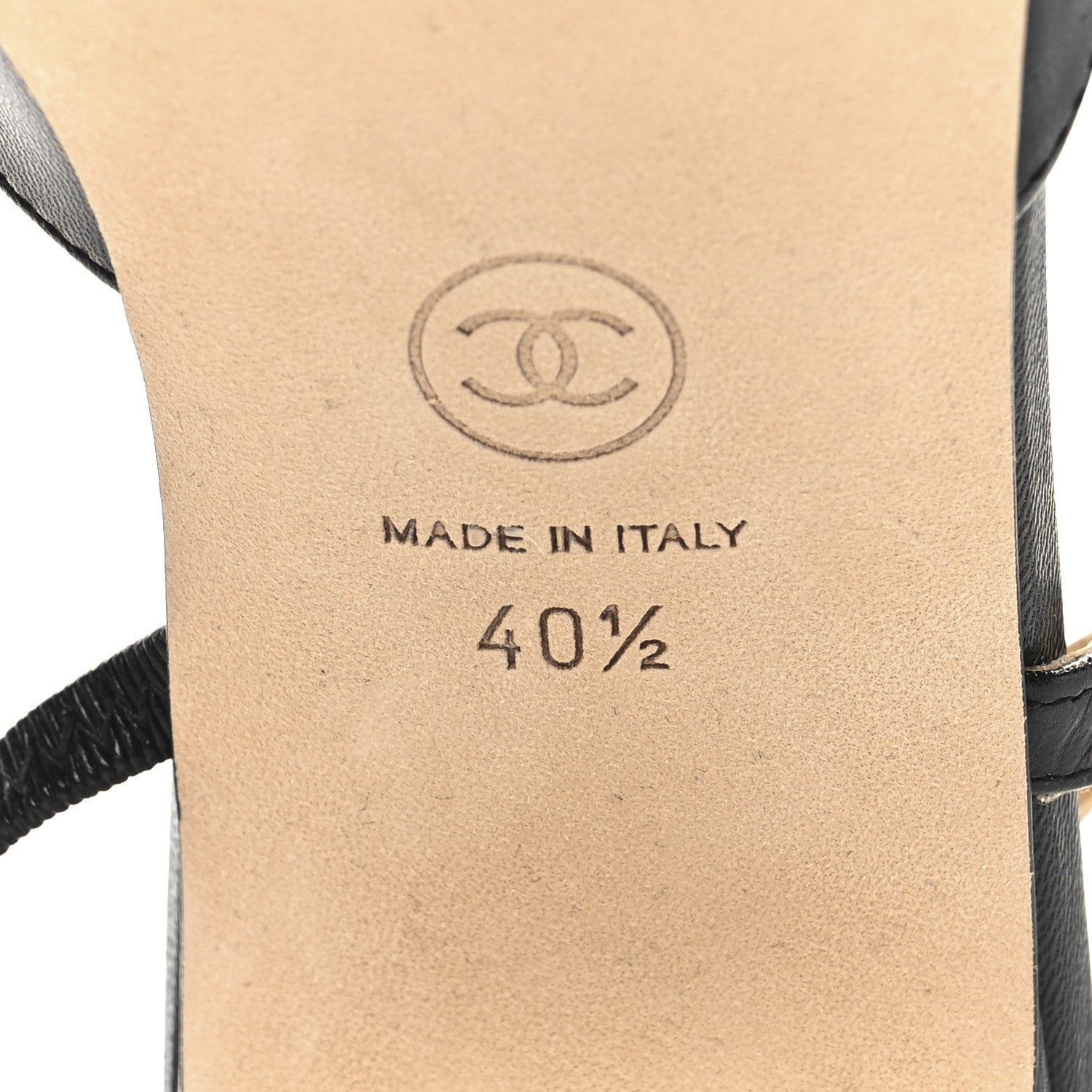 Goatskin Grosgrain Cap Toe CC Slingback Pumps 40.5 Black