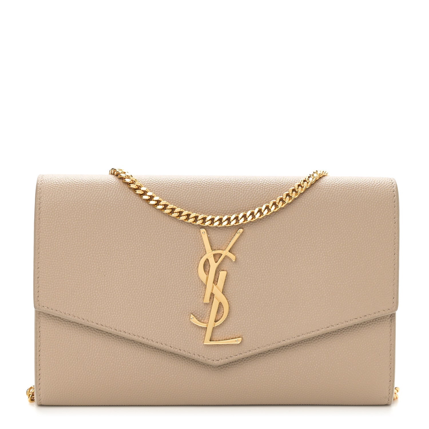 Grain De Poudre Monogram Uptown Chain Wallet Taupe