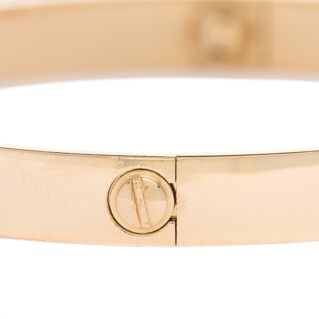 18K Yellow Gold 4 Diamond LOVE Bracelet 16