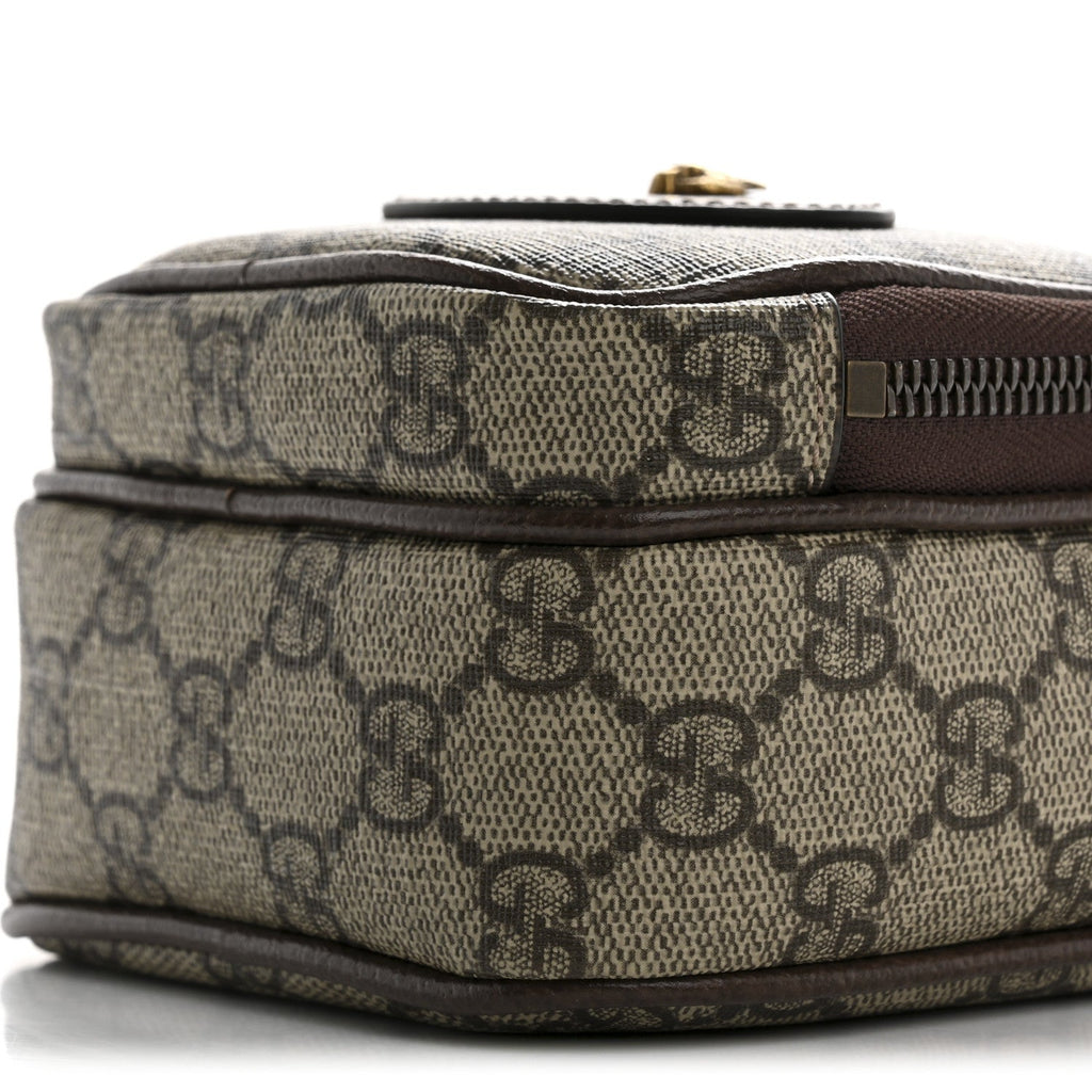 GG Supreme Monogram Mini Neo Vintage Double Zip Messenger Bag Beige New Acero Crop