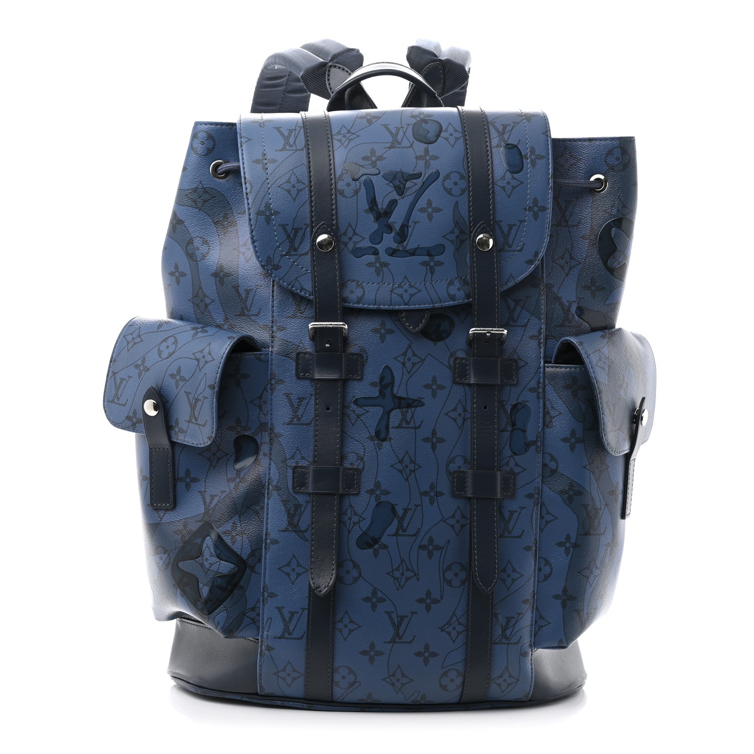 Monogram Aquagarden Christopher MM Backpack Abyss Blue