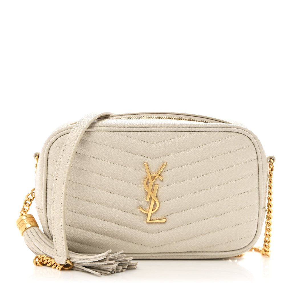 Grain De Poudre Matelasse Monogram Mini Lou Camera Bag Crema Soft