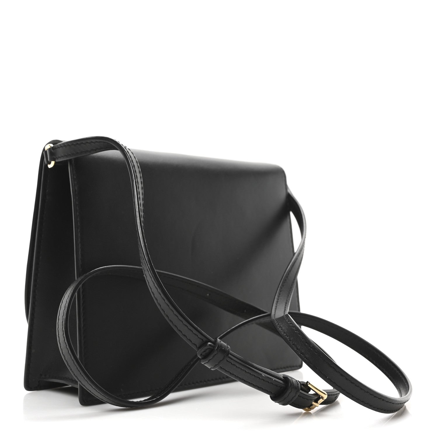 Calfskin DG Logo Flap Crossbody Bag Black