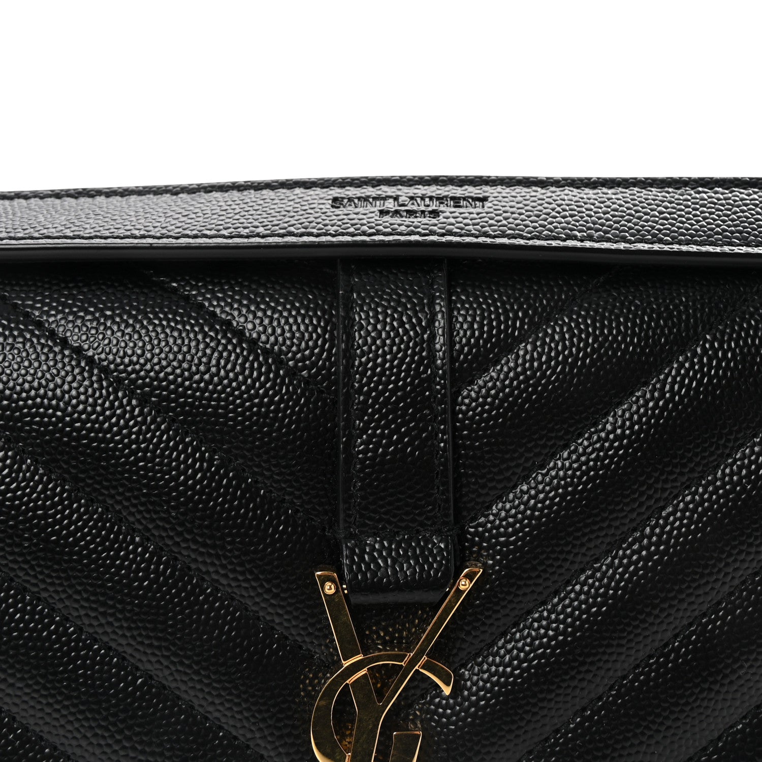 Grain De Poudre Textured Mixed Matelasse Triquilt Medium Monogram Satchel Black