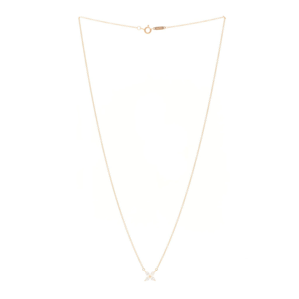 18K Rose Gold Diamond Small Victoria Necklace