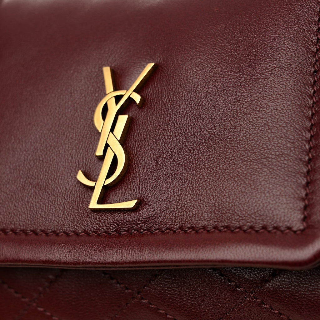 Lambskin Quilted Monogram Mini Nolita Hot Wine