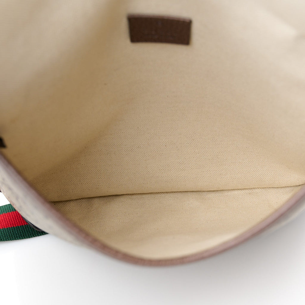 GG Supreme Monogram Web Medium Neo Vintage Flap Messenger Bag Beige New Acero