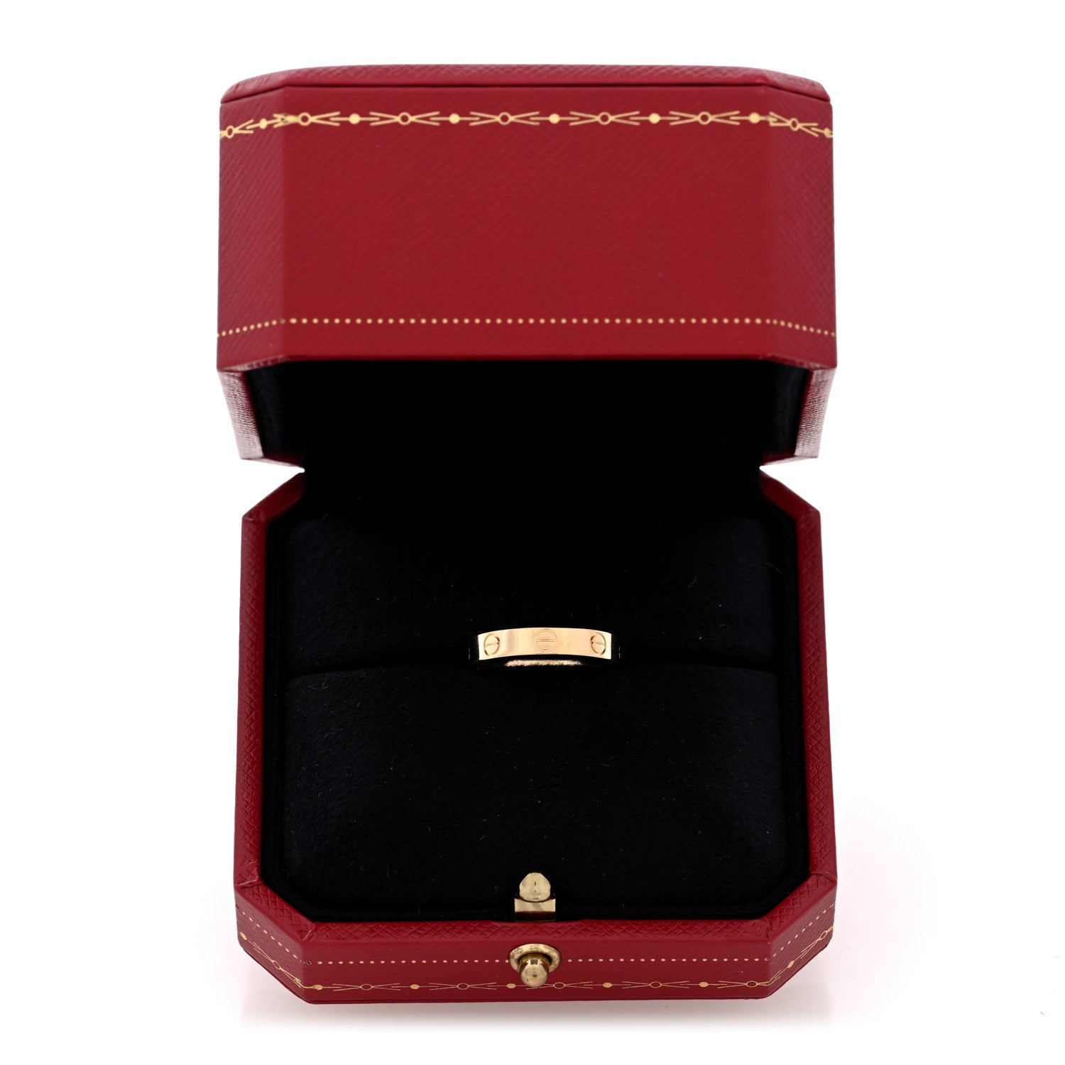 18K Yellow Gold 3.5mm LOVE Wedding Band Ring 53 6.5