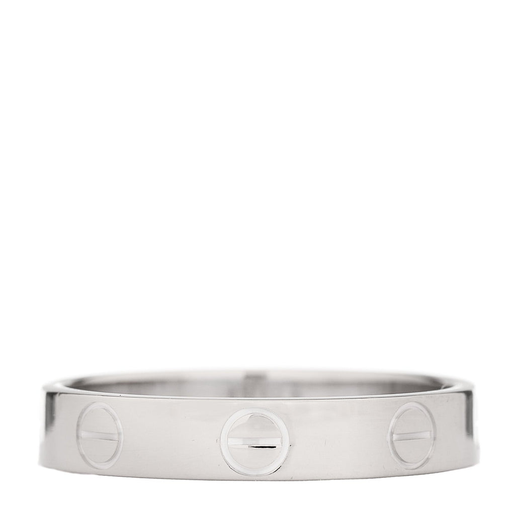 18K White Gold 3.5mm LOVE Wedding Band Ring 52 6