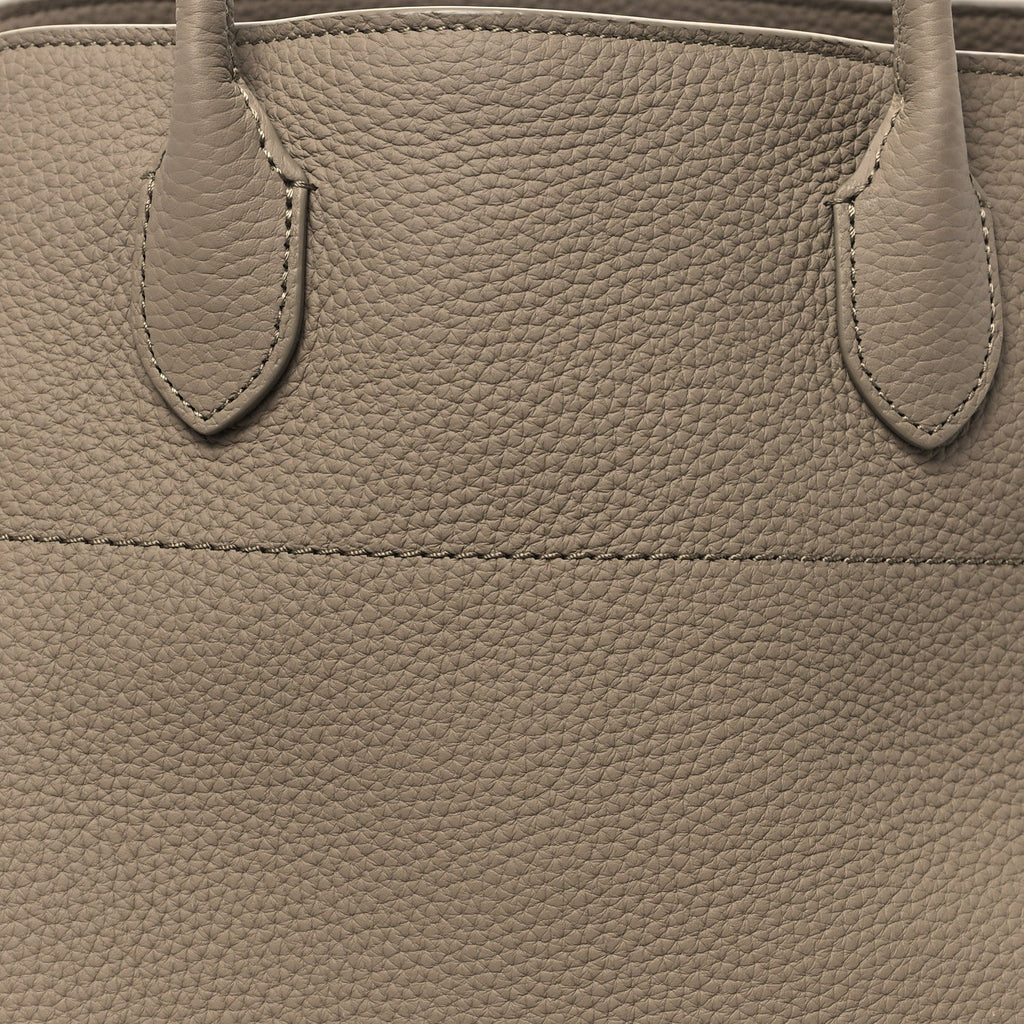 Matte Grained Calfskin Soft Margaux 15 Dark Taupe