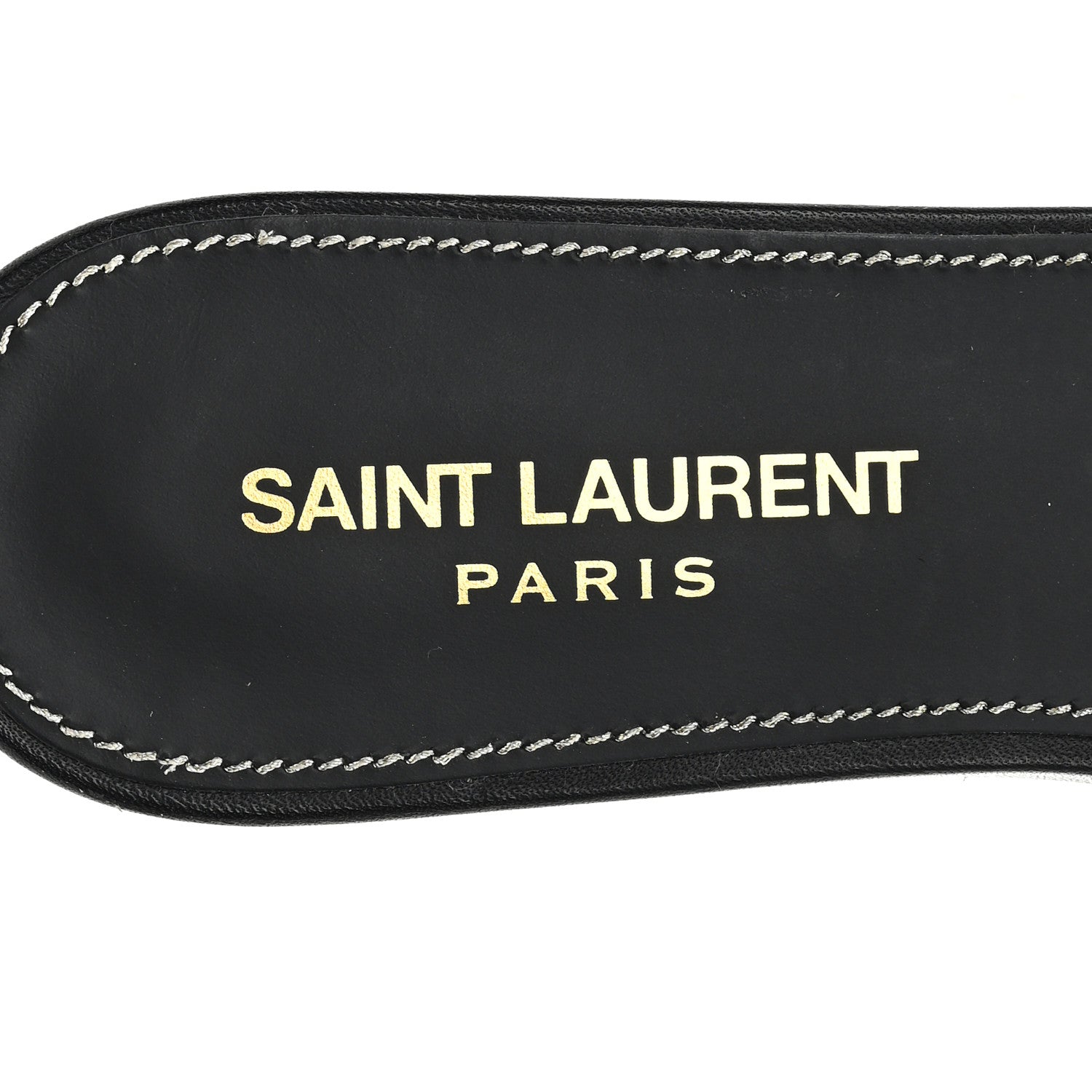 Calfskin Tribute 05 Slide Sandals 36.5 Black