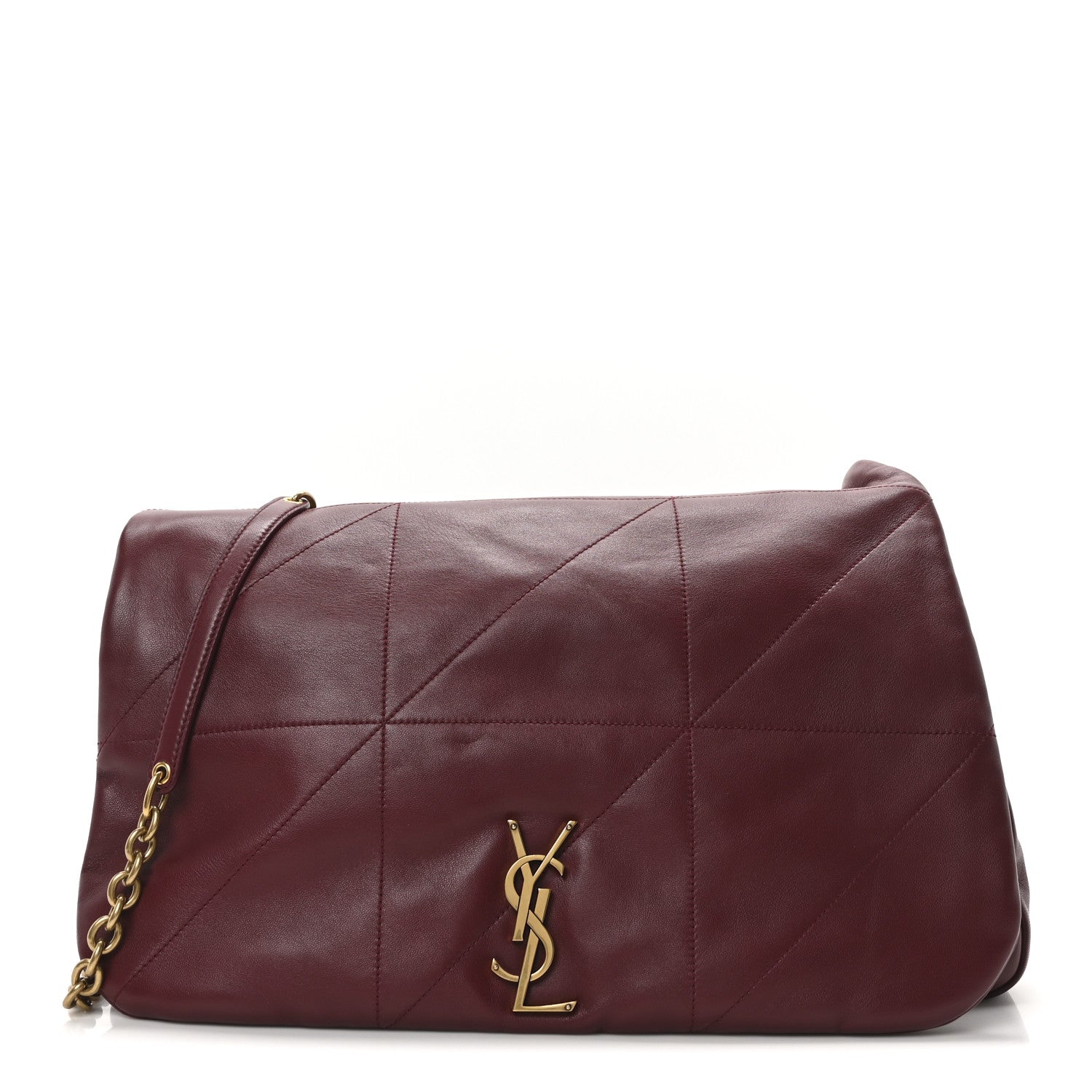 Lambskin Matelasse Monogram Maxi Jamie 4.3 New Dark Bordeaux