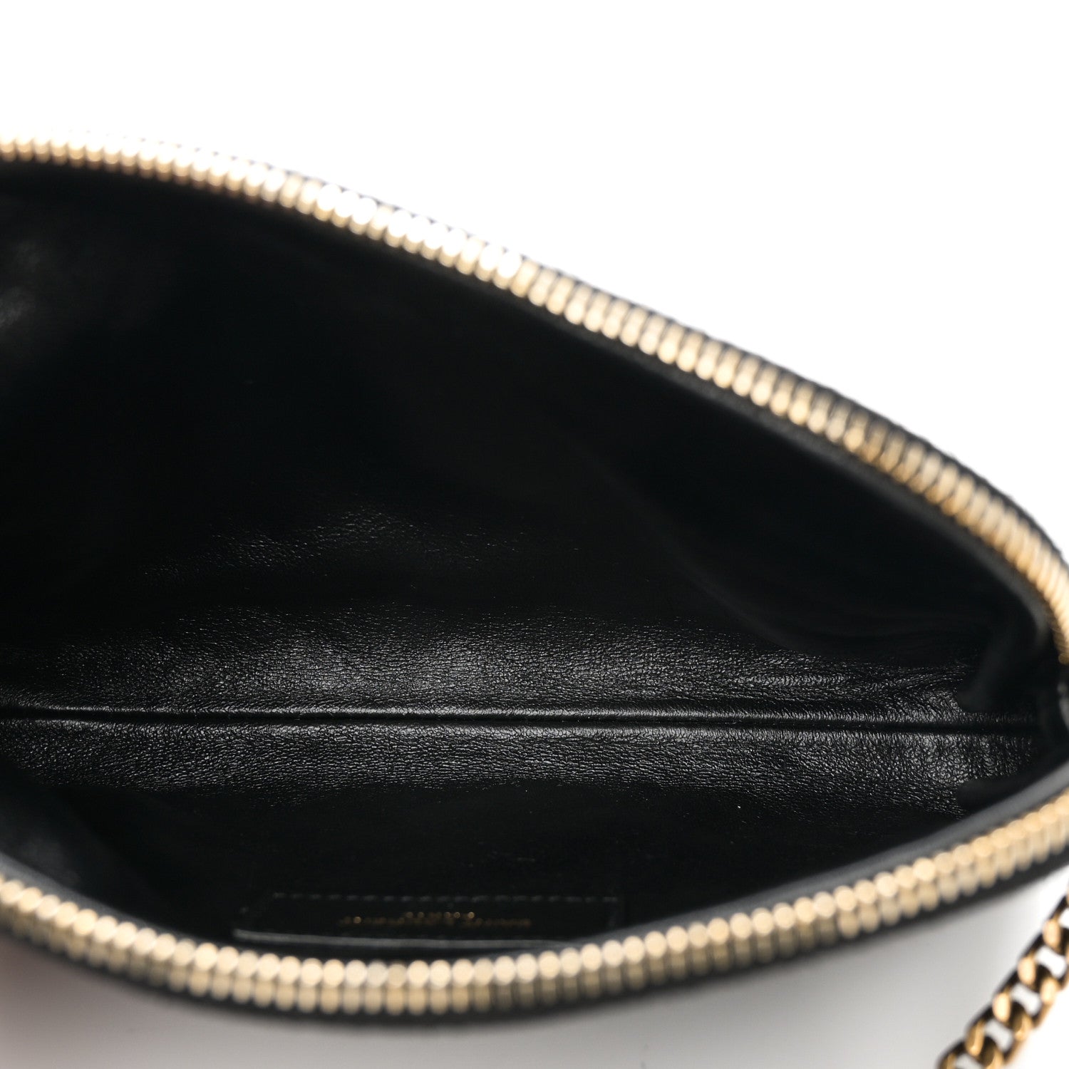 Lambskin Quilted Gaby Zipped Pouch Black