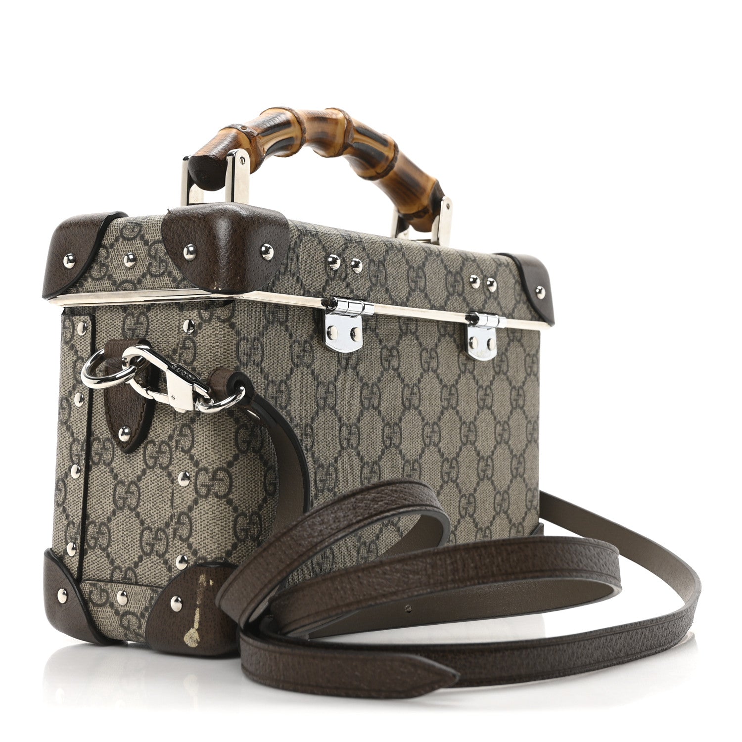 GG Supreme Monogram Globe-Trotter Beauty Case Brown