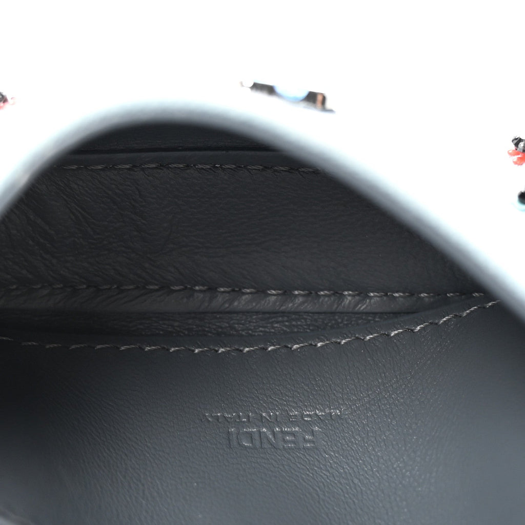 Canvas Beaded Nano Baguette Charm Blue Multicolor