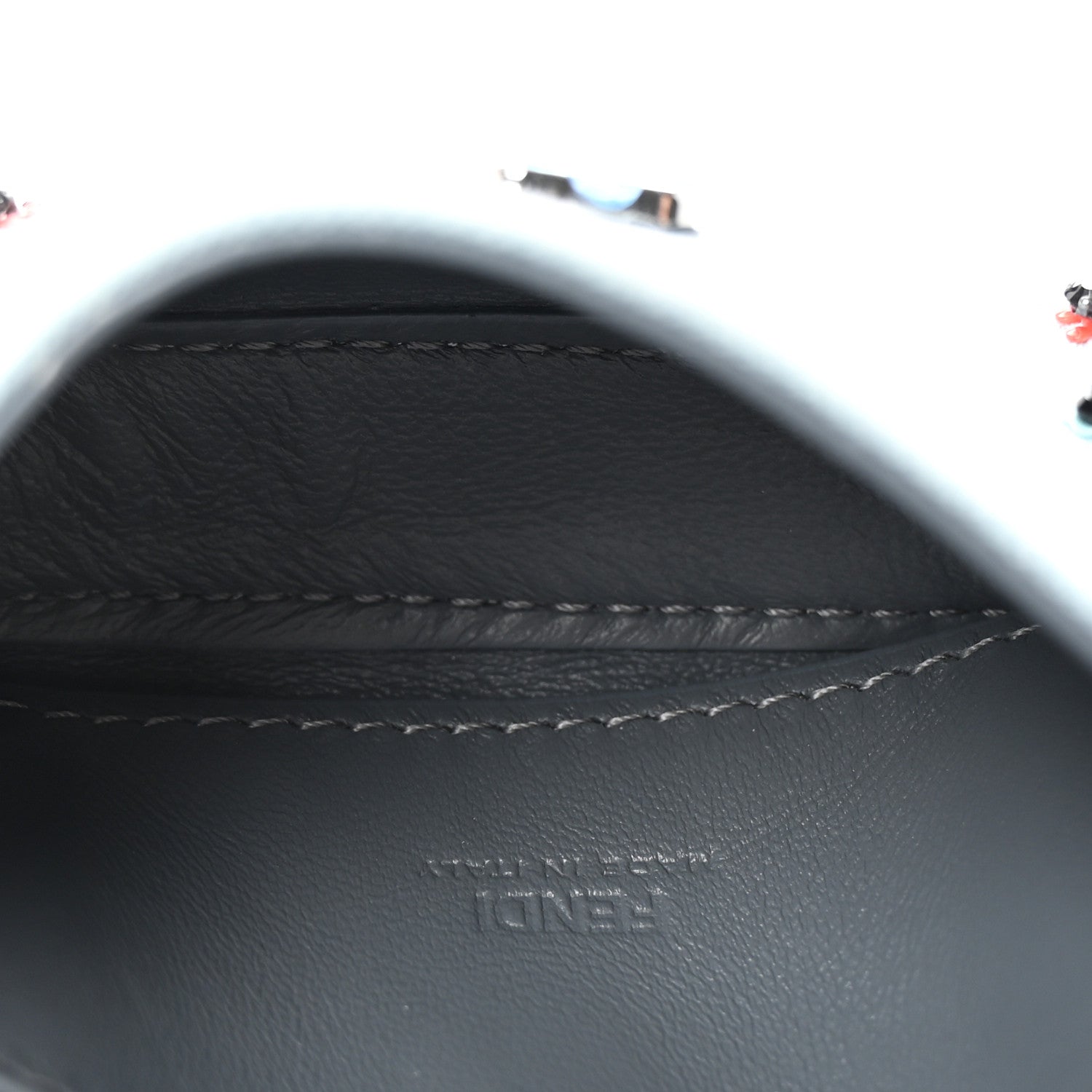 Canvas Beaded Nano Baguette Charm Blue Multicolor