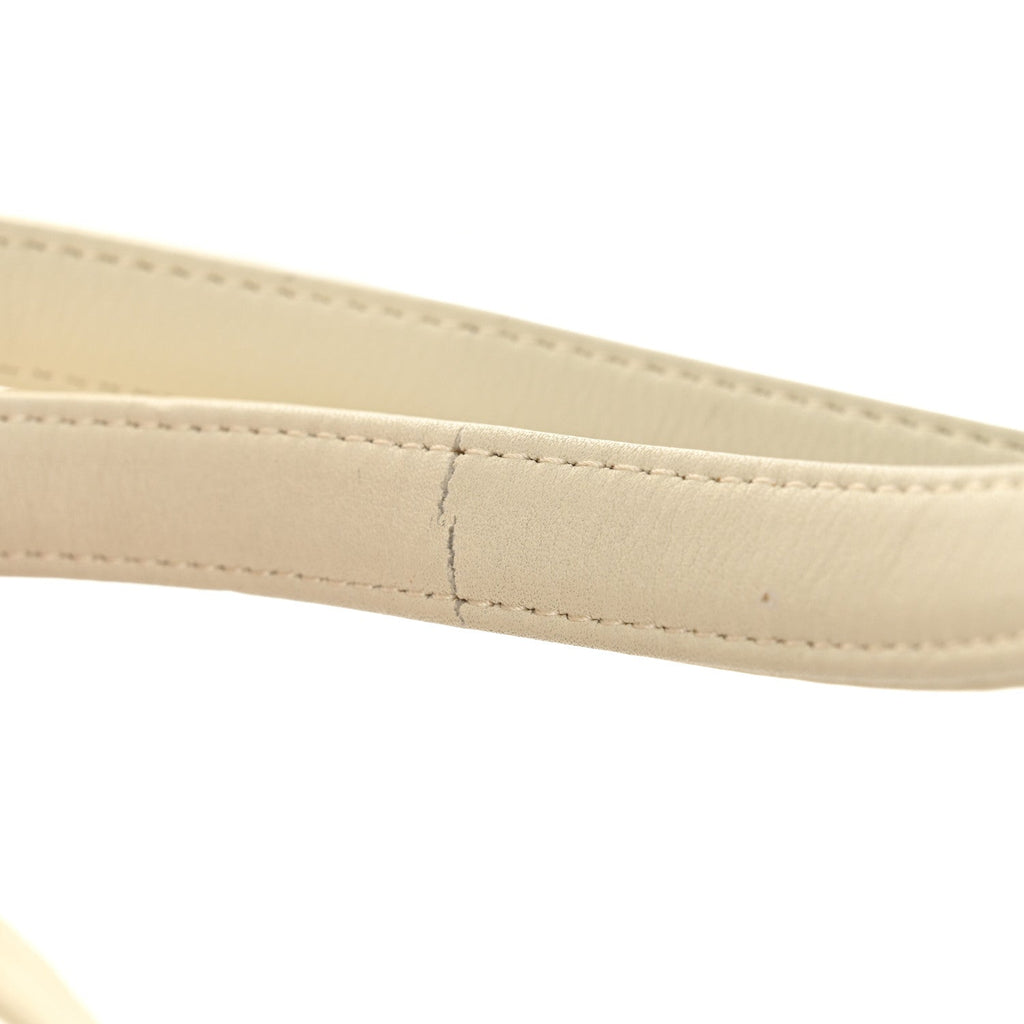 Calfskin Logo Mini Backpack White