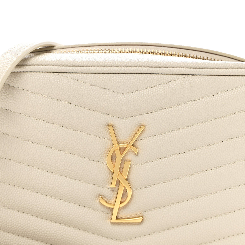 Grain De Poudre Matelasse Monogram Mini Lou Camera Bag Crema Soft