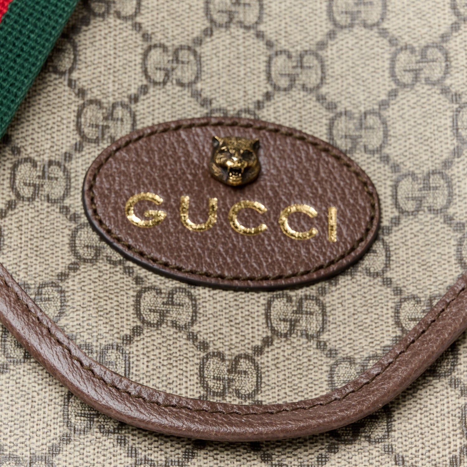 GG Supreme Monogram Web Medium Neo Vintage Flap Messenger Bag Beige New Acero