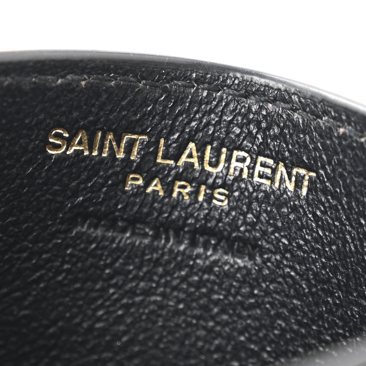 Grain De Poudre Matelasse Chevron Monogram Credit Card Case Black