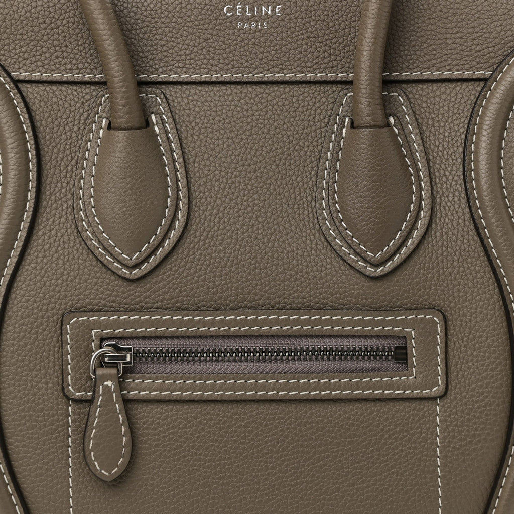 Drummed Calfskin Micro Luggage Souris