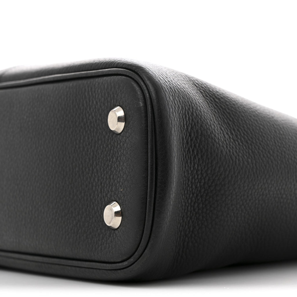 Grained Calfskin Medium Locker Hobo Black