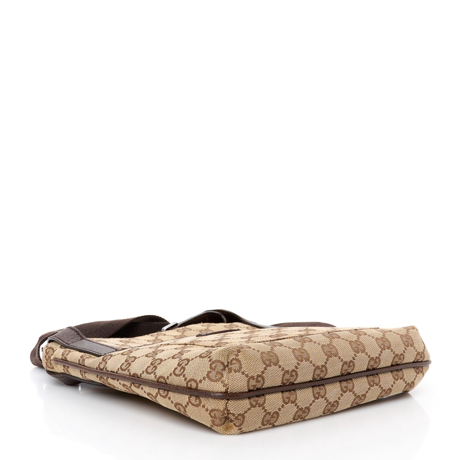 Monogram Flat Messenger Bag Dark Brown