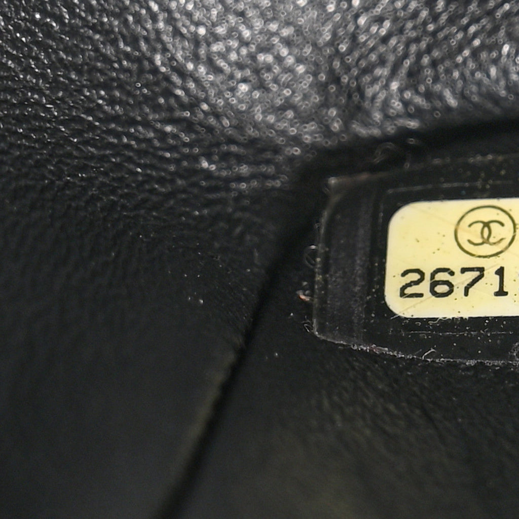 Lambskin Quilted Studded Mini Rectangular Flap Black