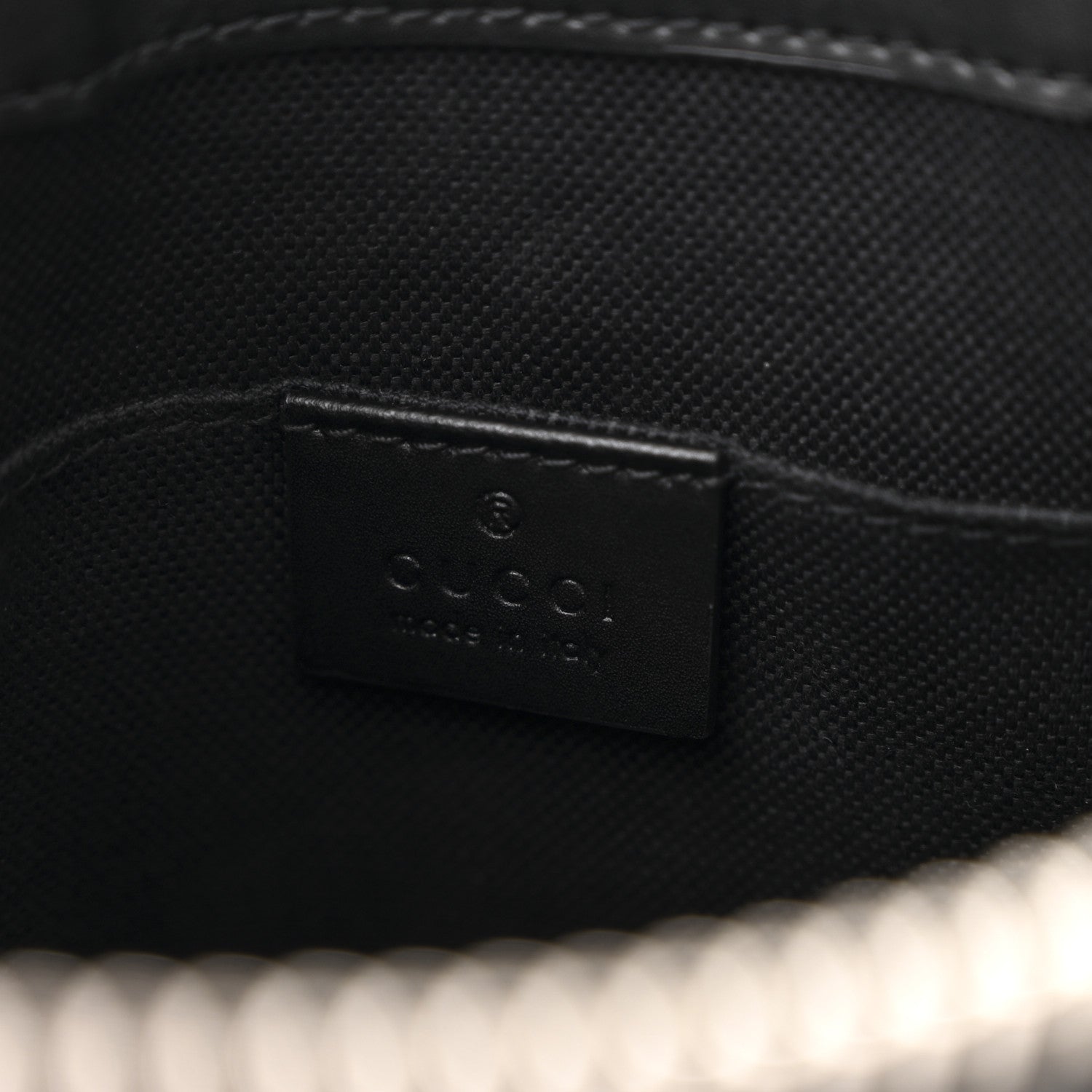 GG Supreme Monogram Web Small Flat Messenger Bag Black Grey