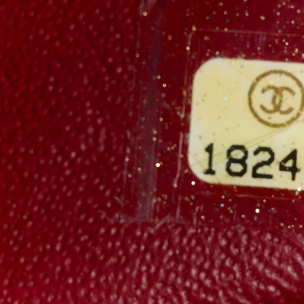 Caviar Quilted Maxi Double Flap Dark Red