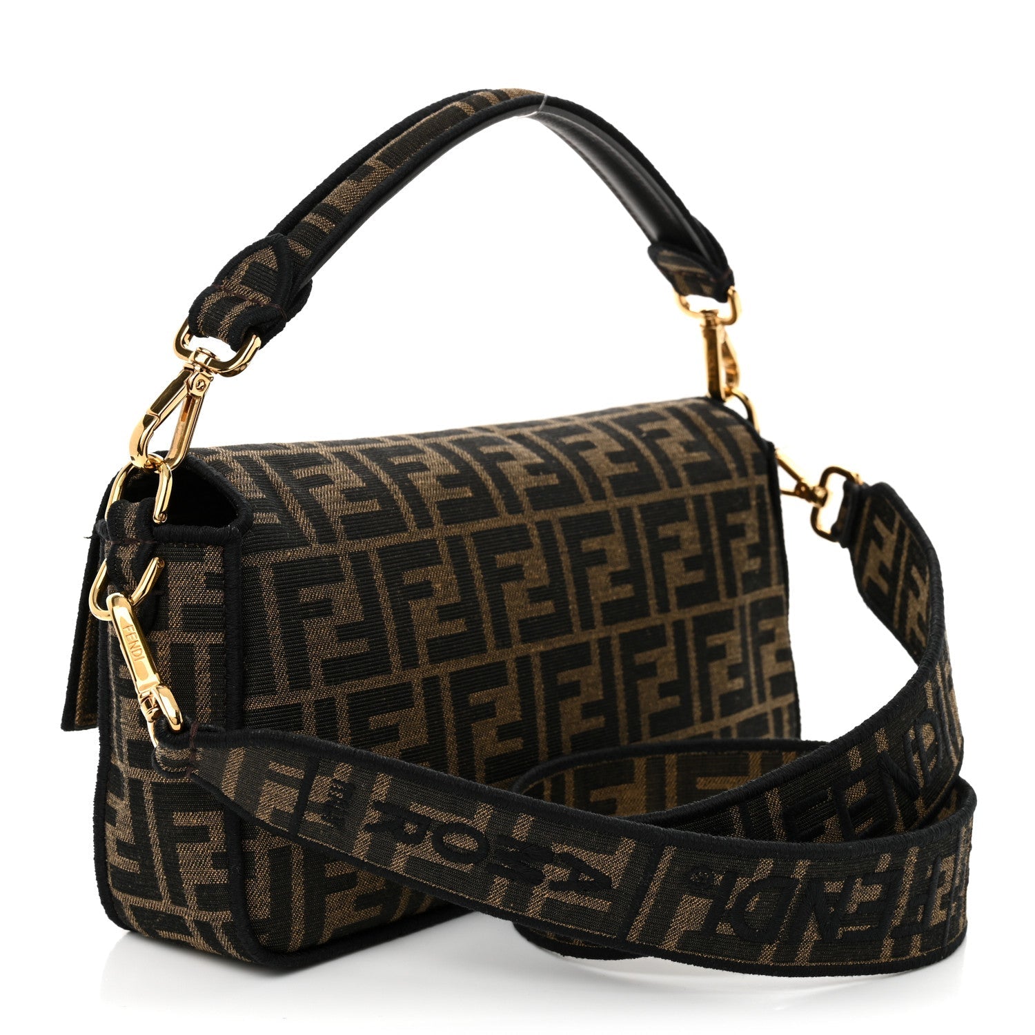 Fabric Jacquard FF 1974 Medium Baguette Tobacco Moro Black