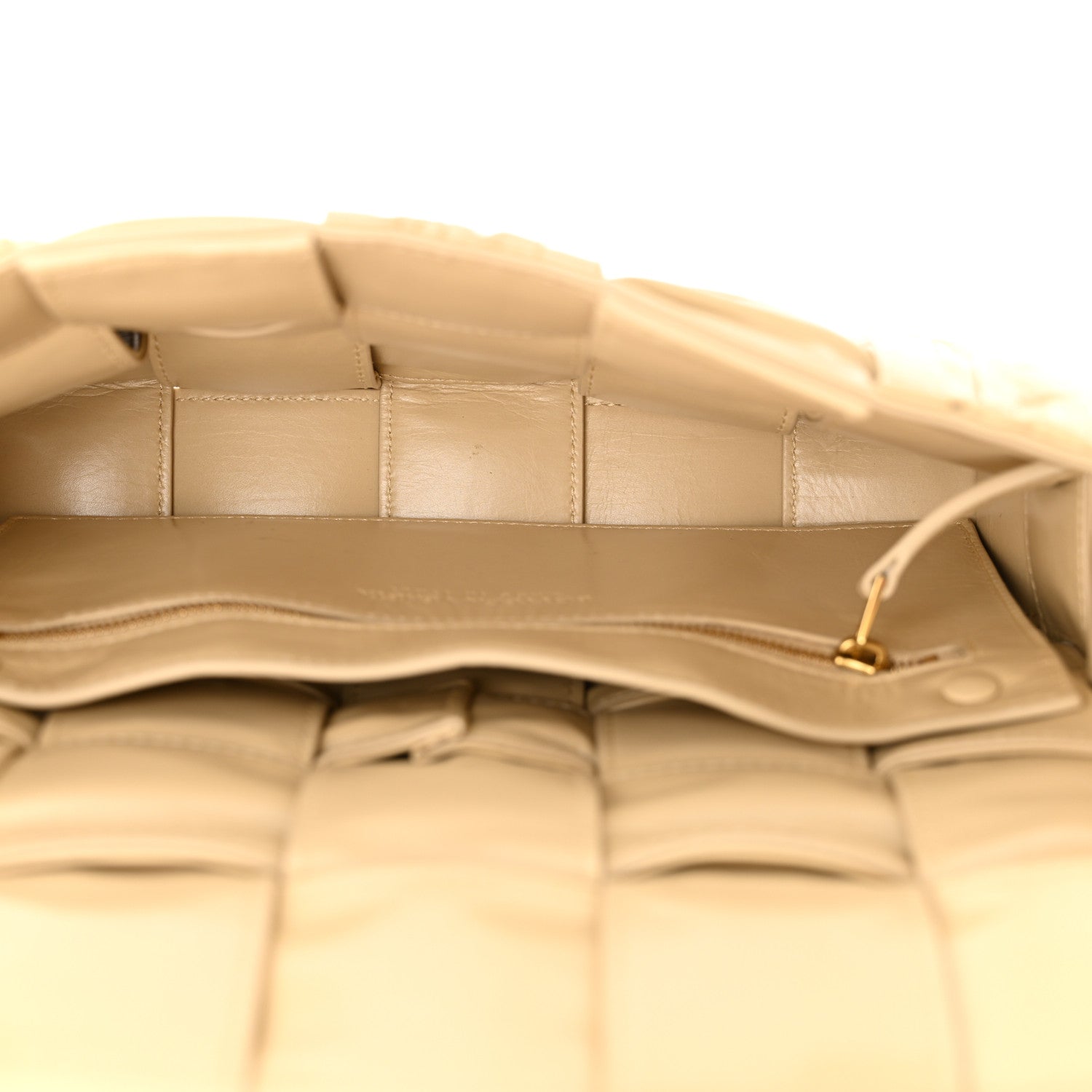 Calfskin Intreccio Plisse Cassette Crossbody Bag Porridge