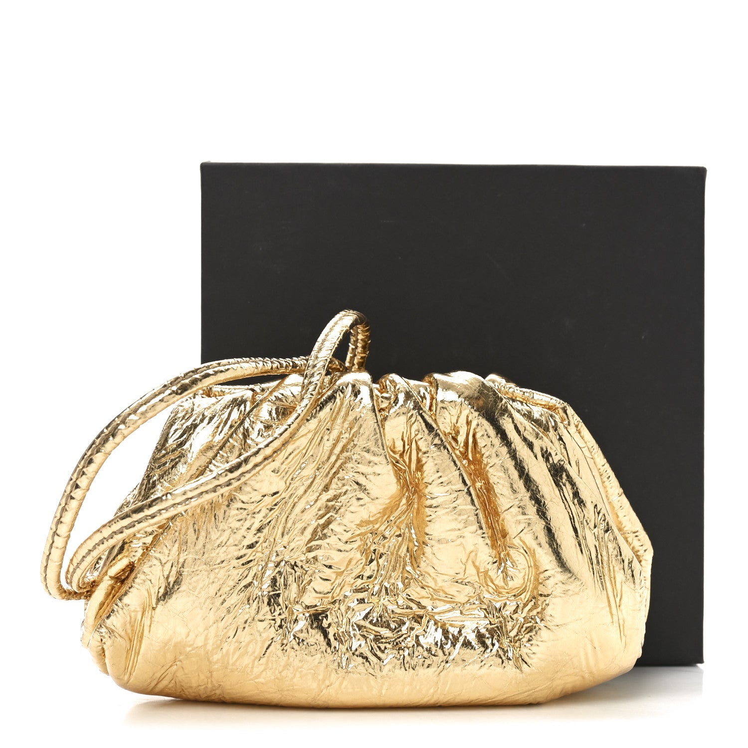 Metallic Crinkled Lambskin The Coin Purse Oro
