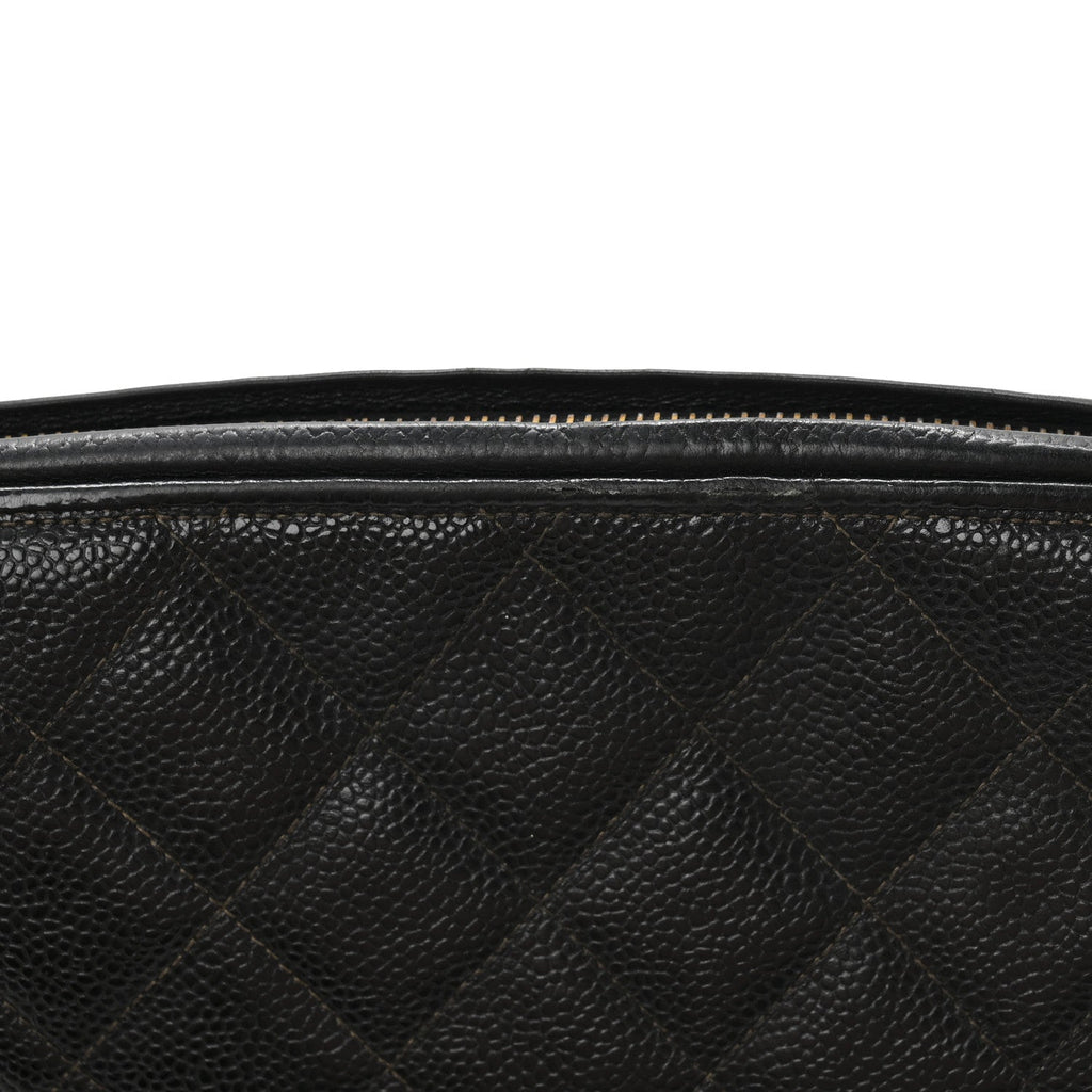 Caviar Quilted Camera Case Black