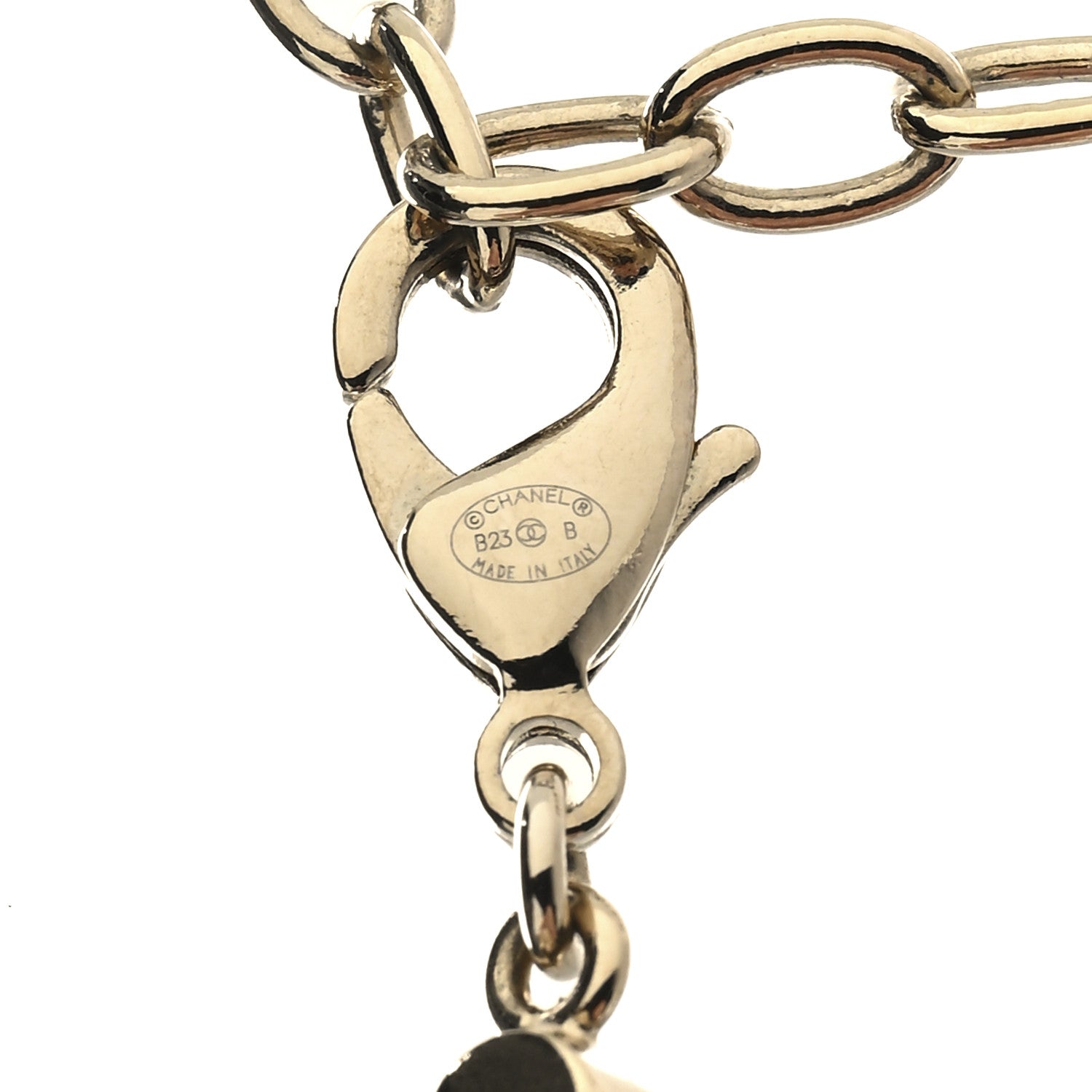 Metal Crystal CC Choker Necklace Gold