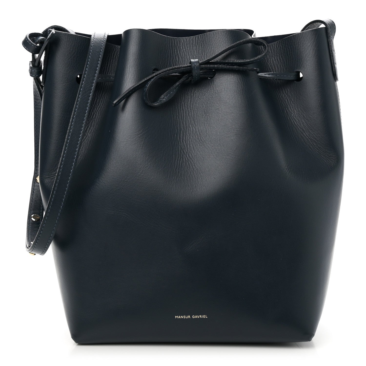 Calfskin Mini Bucket Bag Blu