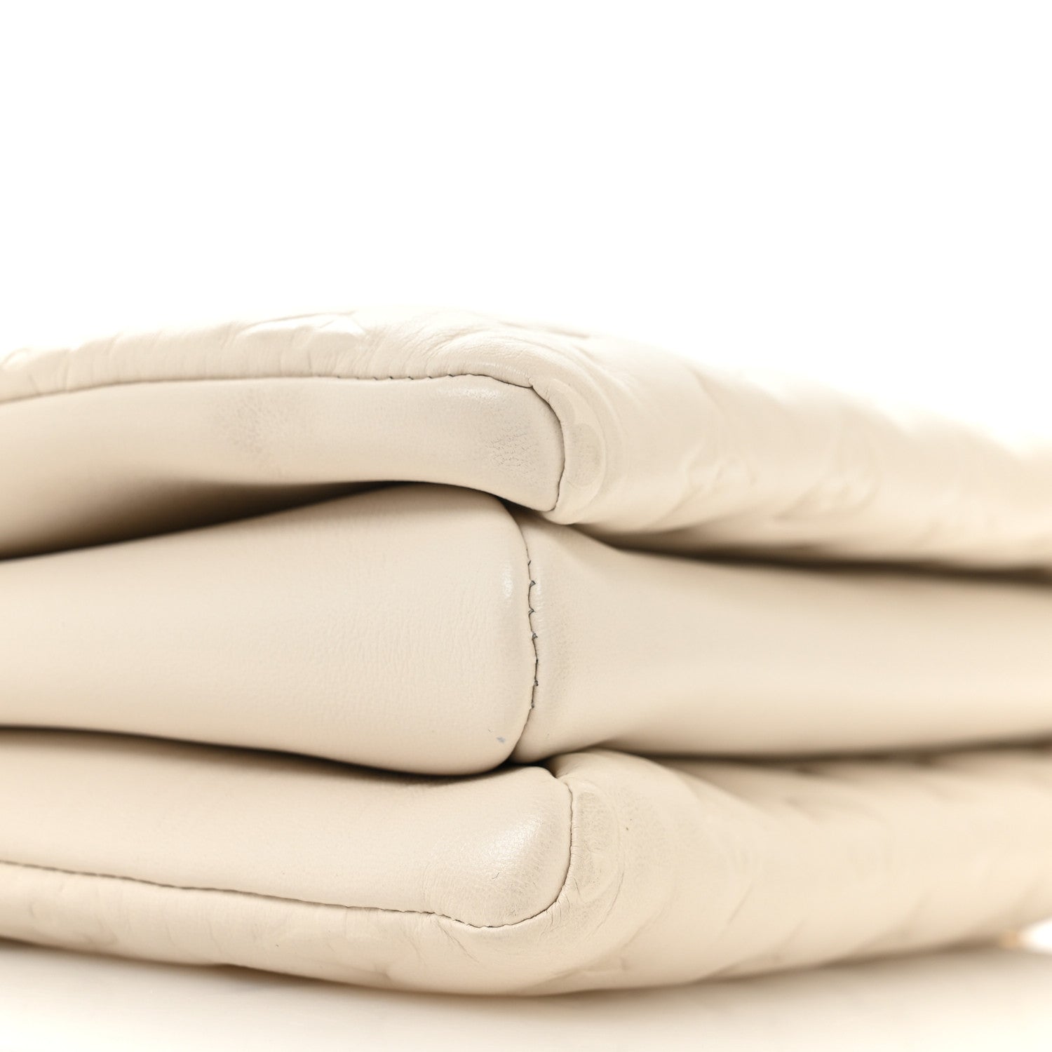 Lambskin Embossed Monogram Coussin PM Cream