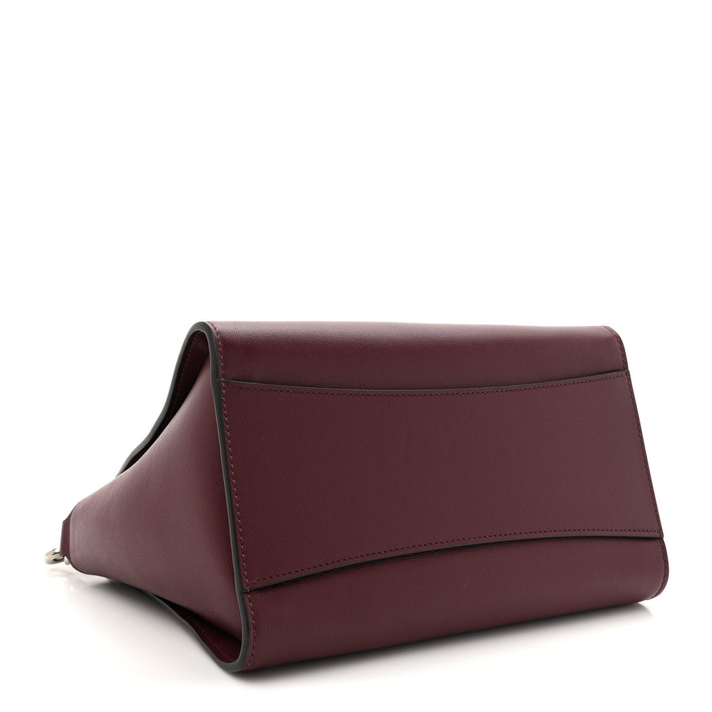 Micro Classic Grain Small Iris Shoulder Bag Black Cherry