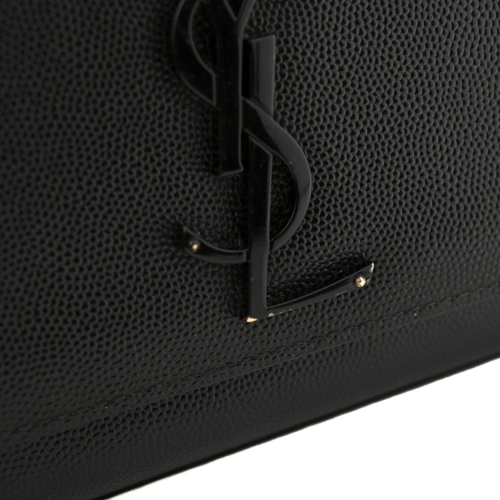 Grain De Poudre Medium Classic Monogram Monochrome Kate Satchel Black